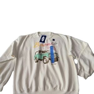 Ford Bronco Womens Graphic Print Pullover Sweatshirt Sz Large NEW!